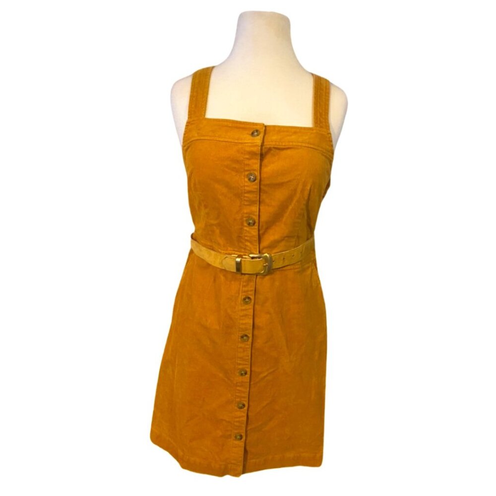 J. Crew Corduroy Button-Front Overall Dress
